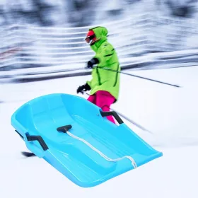    Schneeschlitten Schlitten Outdoor Winter Rodelschlitten für Kinder Erwachsene Winter Blau