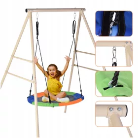    Schaukel Storchennest Gartenschaukel mit Gestell Halo-Fit Fly