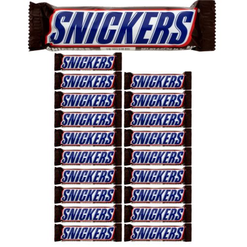 20er Set Snickers Schokoriegel mit Milchschokolade und Nougat, 50g