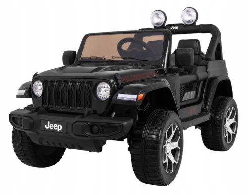  Jeep Wrangler Rubicon batteriebetrieben für Kinder, schwarz + Fernbedienung + MP3-Radio