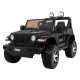  Jeep Wrangler Rubicon batteriebetrieben für Kinder, schwarz + Fernbedienung + MP3-Radio