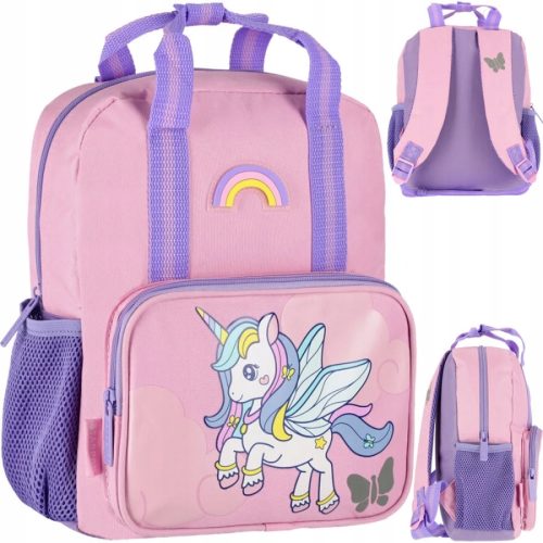  Starpak Kindergartenrucksack mit einem Fach für Mädchen Lilatöne, Rosatöne, Mehrfarbig