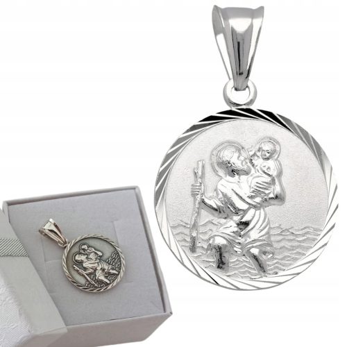  Christophorus-Medaillon, Silber (925).