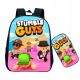  Schulset, Rucksack, Federmäppchen, Stumble-Guys-Muster