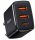  Baseus Compact Wandladegerät 1x USB-A, 1x USB-C, QC, PD 20W, schwarz