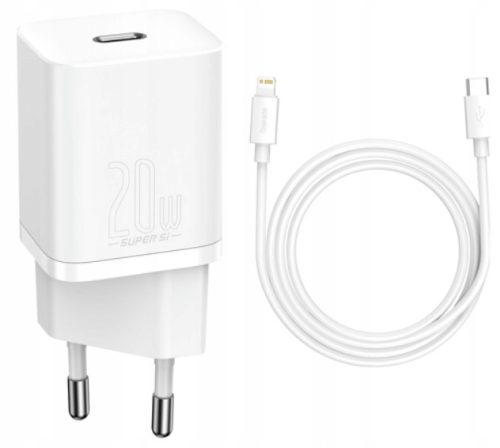  Baseus USB-C 20W Wandladegerät + iPhone Lightning Schnellladekabel