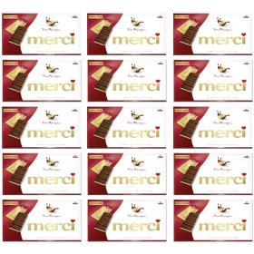 MERCI Schokolade mit Marzipanfüllung, 15x 112g Packung