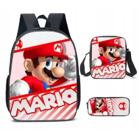  Super Mario Bros SCHULSET RUCKSACK A4 TASCHE PENCINER CASE