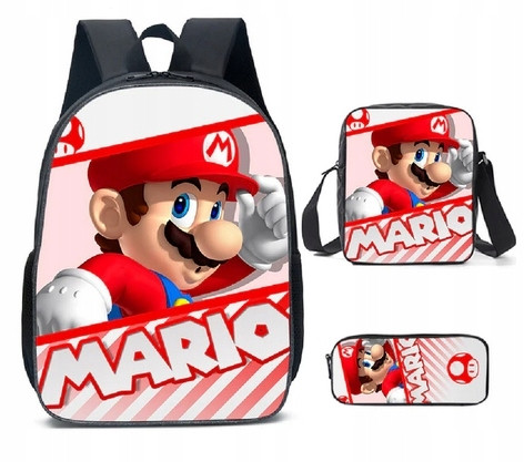  Super Mario Bros SCHULSET RUCKSACK A4 TASCHE PENCINER CASE