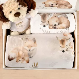  Geschenkset für einjähriges Baby – schlafende Tiere