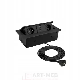  Steckdose, Tisch-USB Orno schwarz