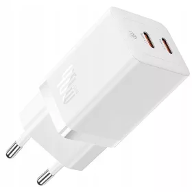  Baseus GaN5 40W 2x USB-C Universal-Wandladegerät, weiß