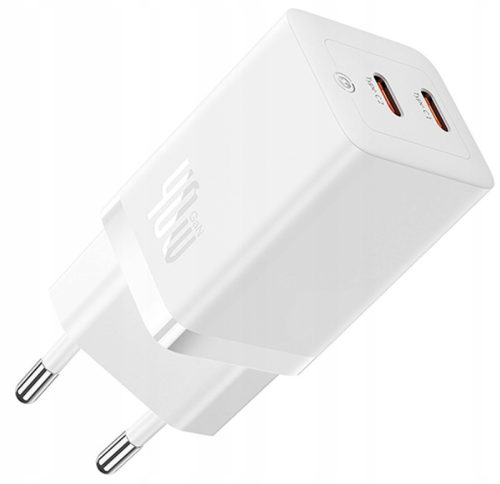  Baseus GaN5 40W 2x USB-C Universal-Wandladegerät, weiß