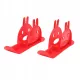  de-Ski Laufradschlitten ohne Pedal, Trainingsfahrradhalterung, Winter-Schneeschlitten, Rot