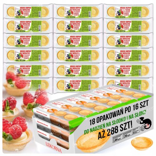 LEKORNA Mini Tarteletten-Körper Crispy, 18 Pack - Ideal für Süßes und Herzhaftes