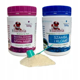    Pulverbakterien für Klärgruben, Siphons, Latrinen, Kläranlagen 500 g 4 in 1