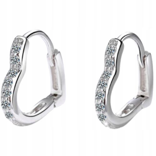  Silberohrringe aus S925-Silber, Herzen, Zirkone, Weihnachtsgeschenk