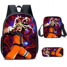  NARUTO SCHULSET RUCKSACK A4 TASCHE 3D BLEISTIFTETUI