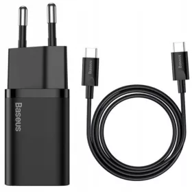    Baseus schnelles Netzwerkladegerät 25W 3A USB Typ C - USB Typ C 3A Kabel 1m
