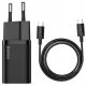  Baseus schnelles Netzwerkladegerät 25W 3A USB Typ C - USB Typ C 3A Kabel 1m
