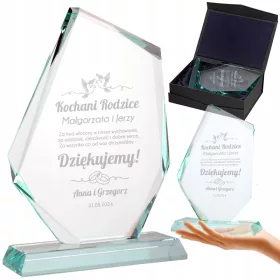  DANKE AN DIE ELTERN GLASSTATUETTE DANKE AN DIE PATEN