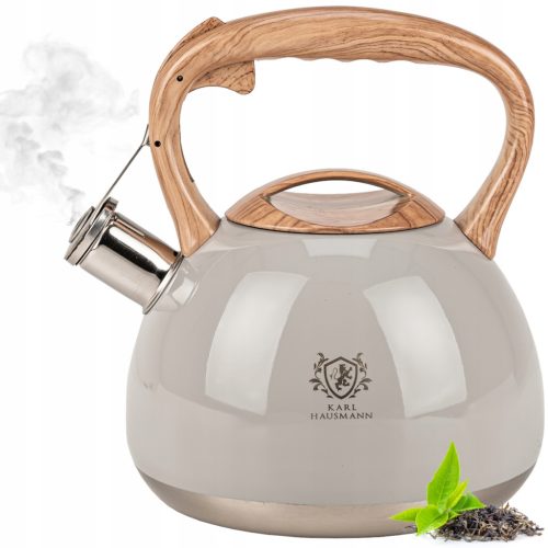  Karl Hausmann traditioneller Stahlkessel, 3 l, Creme, Braun- und Beigetöne