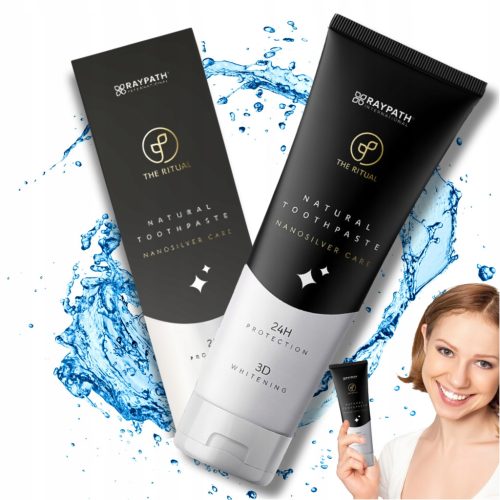  Raypath Zahnpasta, 100 ml, 100 g. Natürliche Aufhellung mit Nano-Silber