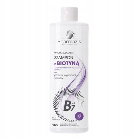 Kräftigendes Shampoo mit Biotin und Extrakten aus Ackerschachtelhalm und Hanf – PHARMAZIS – 400ml