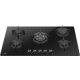  Amica PGCA7101AoB Glas-Gaskochfeld WOK 70 cm Gusseisenrost 5 Brenner