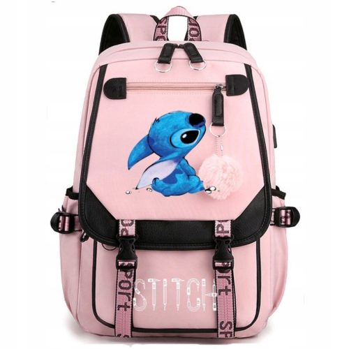  Lilo und Stitch SH Schulrucksack mit mehreren Fächern, schwarz