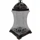 Grabkerze Laterne quadratisch PGCZ Schwarz 34 cm groß