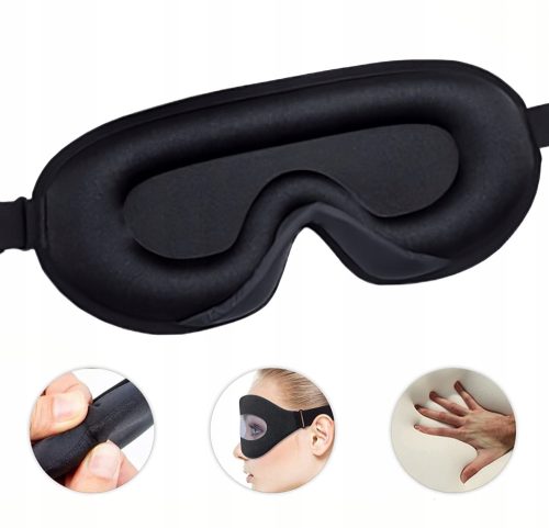  3D PREMIUM Augenmasken-Stirnband zum Schlafen auf Reisen