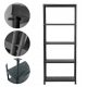  Kunststoff-Lagerregal KIS 187 x 80 x 40 cm, max. 50 kg pro Regal