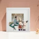  Befüllbarer 3D-Fotorahmen, 20 x 20 cm, 2er-Set, weiß