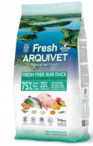  ARQUIVET FRISCHES HALBFEUCHTES FUTTER OHNE HUHN 75 % FLEISCH ENTE UND FISCH 1