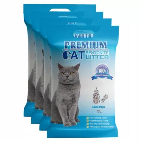    Premium Bentonitstreu für Katzen, klumpend, natürlich, für Katzen, 5 l