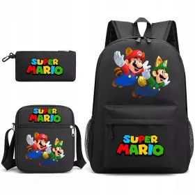    Super Mario Bros Schulset, Rucksack, Tasche, Federmäppchen, tolle Geschenke