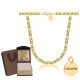  HERREN-KÖNIGLICHES GOLD-VOLLKETTE PR. 925 585 KOSTENLOSE GRAVUR
