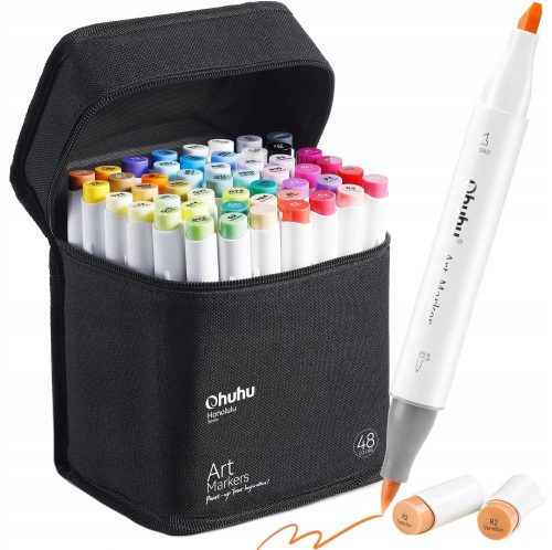  Ohuhu Y30-80400-24 Marker 48 Stück, doppelseitiger Pinsel und Etui