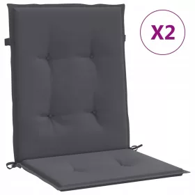  Anthrazitfarbene Gartenkissen 50x40x3/60x50x3 cm, 4 Stk.