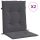  Anthrazitfarbene Gartenkissen 50x40x3/60x50x3 cm, 4 Stk.