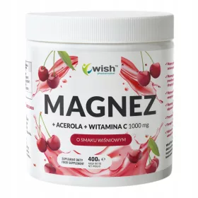   Magnesiumcitrat-pulver mit Kirschgeschmack und Vitamin C - 400g