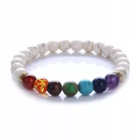  CHAKRA-Howlith-Armband in einer Box