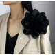  STOFFBLUMENBROSCHE PIN LOLITA ZUBEHÖR 18-19 cm XXL SCHWARZ