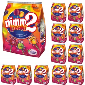   12er Pack NIMM2 Lollipops von STORCK, 80g - Bunter Vitamin-Genuss