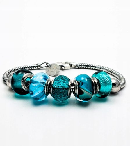  Smaragd-Prinzessin-Armband – modularer Schmuck, Muranoglas