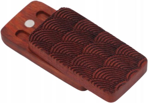  Handgefertigter Fidget Slider, exquisit, gute Haptik, rotes Holz