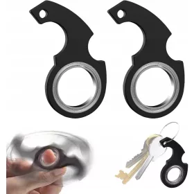    2 Stück Schlüsselanhänger, Spinner, Zappelring, Spielzeug,