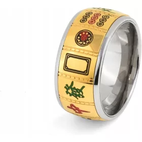    Rotierender Ring mit chinesischem Schriftzeichen, Mahjong, Angst-Fidget-Ringe