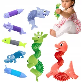    Teleskop-Saugnapf, Tierspielzeug, Tube, sinnliches Spielzeug für